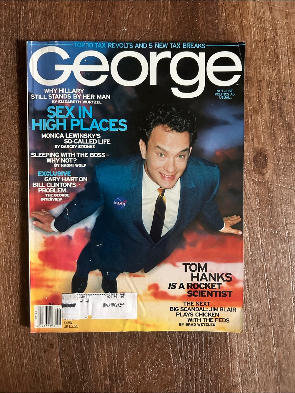 George Magazine April 1998 Tom Hanks, Monica Lewinsky, Clinton